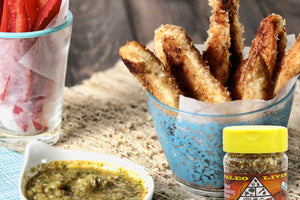 Coconut Chicken Strips & Pineapple Salsa