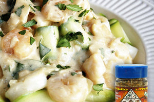 Seafood Alfredo with Zucchini Noodles
